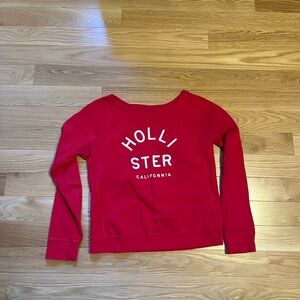 Hollister Red Logo Crewneck Sweatshirt